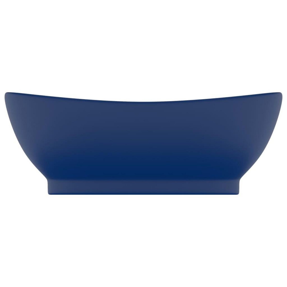 VIDAXL Lavabo ovale a trop-plein Bleu fonce mat 58,5x39 cm Ceramique