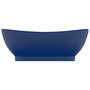 Voir la diapositive 3 : VIDAXL Lavabo ovale a trop-plein Bleu fonce mat 58,5x39 cm Ceramique