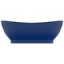 Voir la diapositive 3 : VIDAXL Lavabo ovale a trop-plein Bleu fonce mat 58,5x39 cm Ceramique