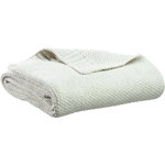 Les Ateliers du Linge Plaid melia 140x180cm neige