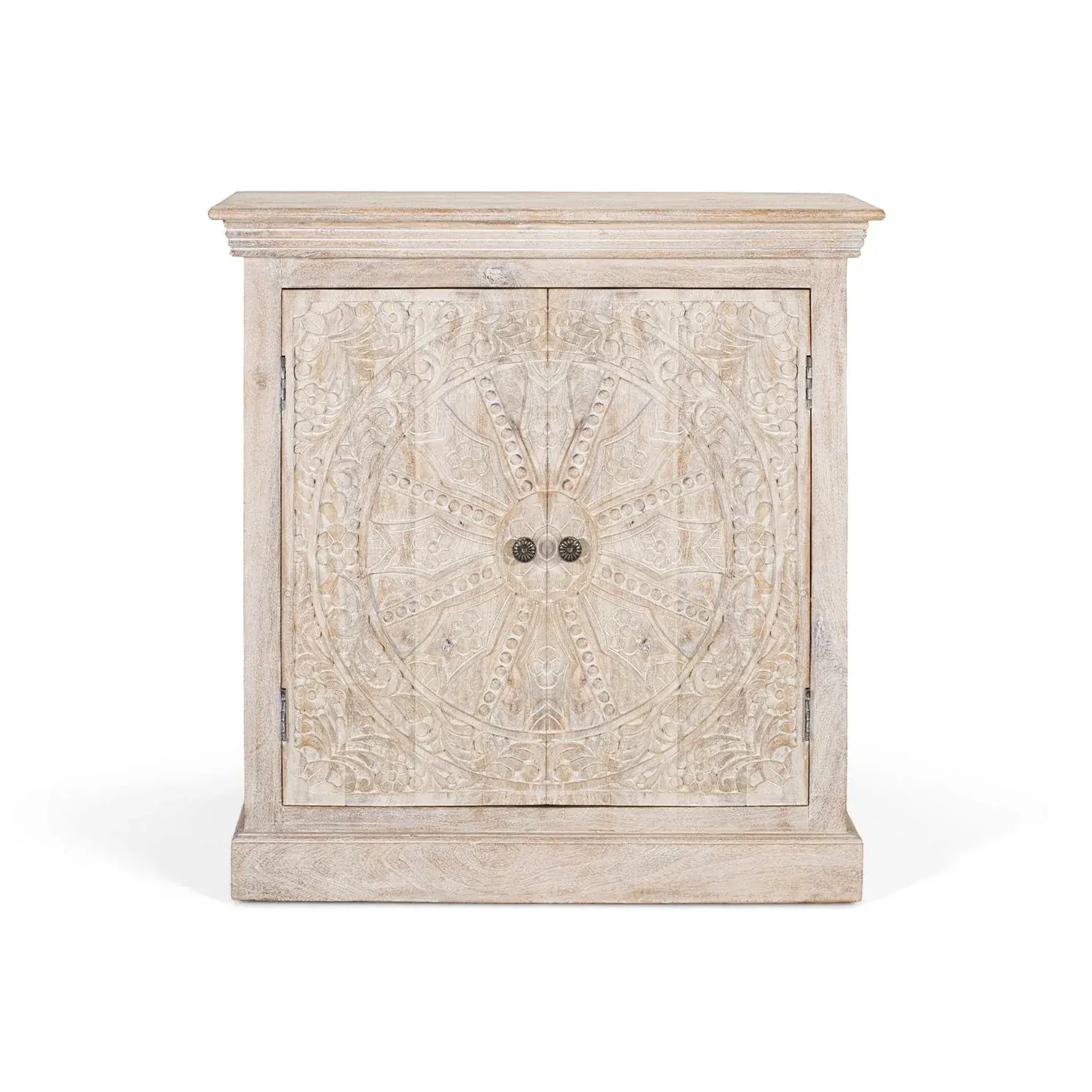GINER Y COLOMER SL Buffet en bois de manguier 90cm style ethnique colonial sculpté