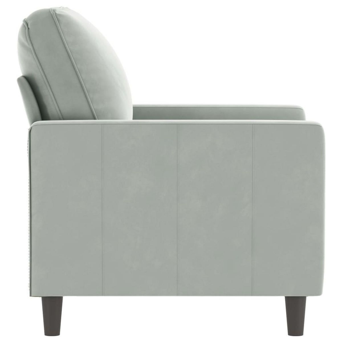 VIDAXL Fauteuil Gris clair 60 cm Velours
