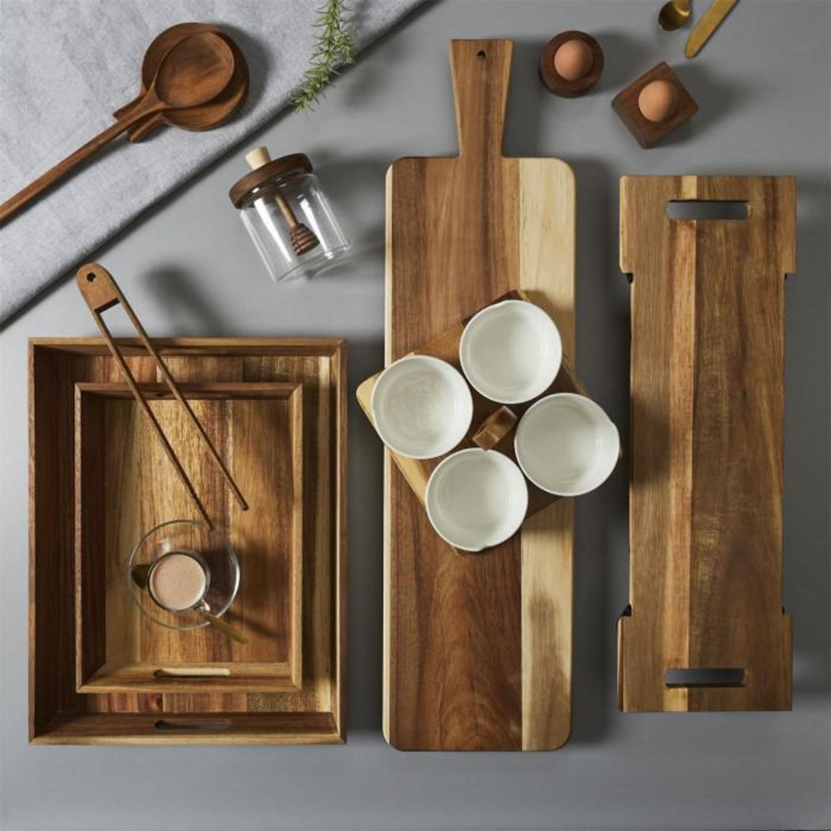 Paris Prix Planche de Présentation sur Pied  Acacia  55cm Naturel