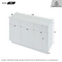 Voir la diapositive 3 : MERAX Buffet 3 porte(s) 0 tiroir(s) - 120 cm blanc led panneau de particules