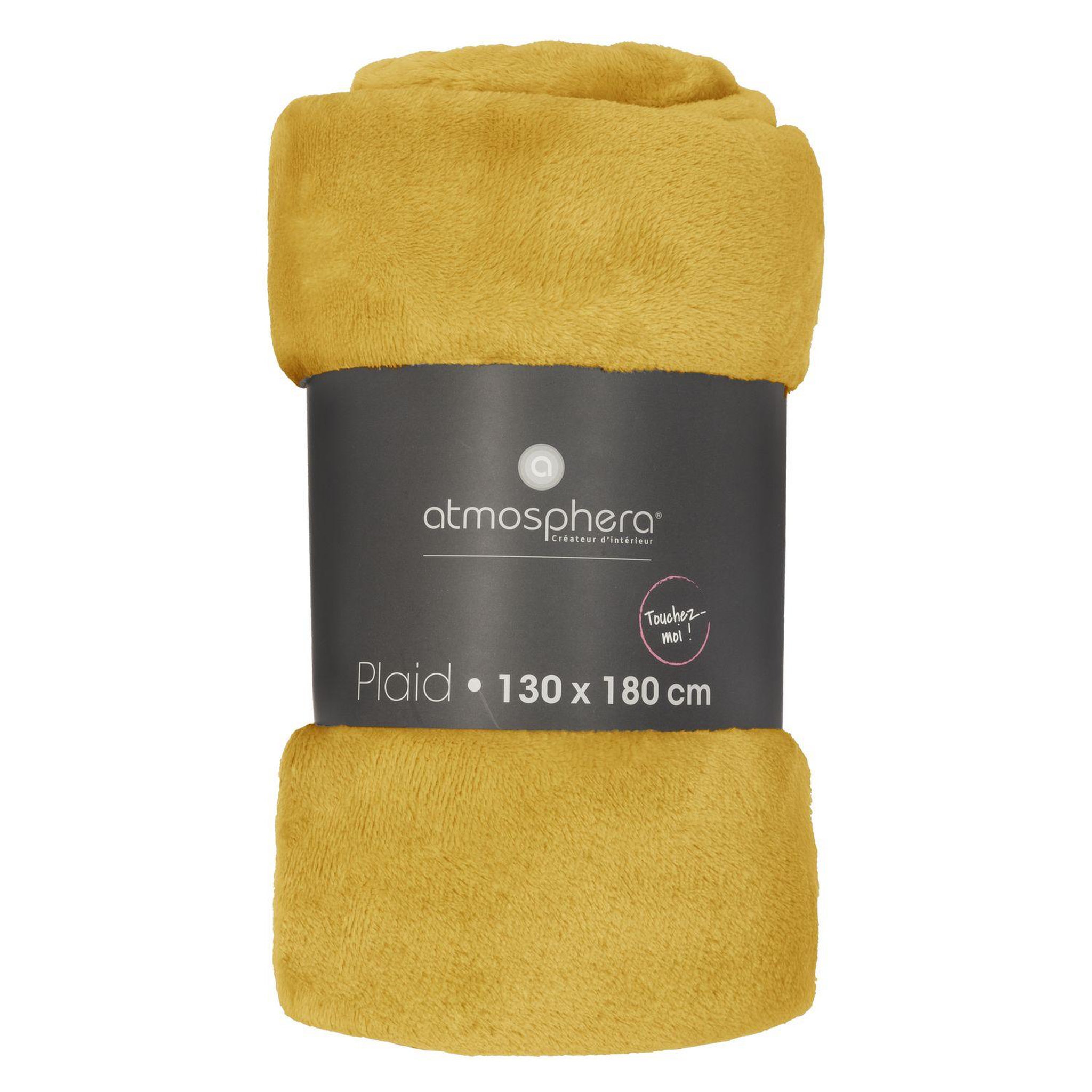 Voir la diapositive 4 : ATMOSPHERA Grand plaid en Flanelle uni