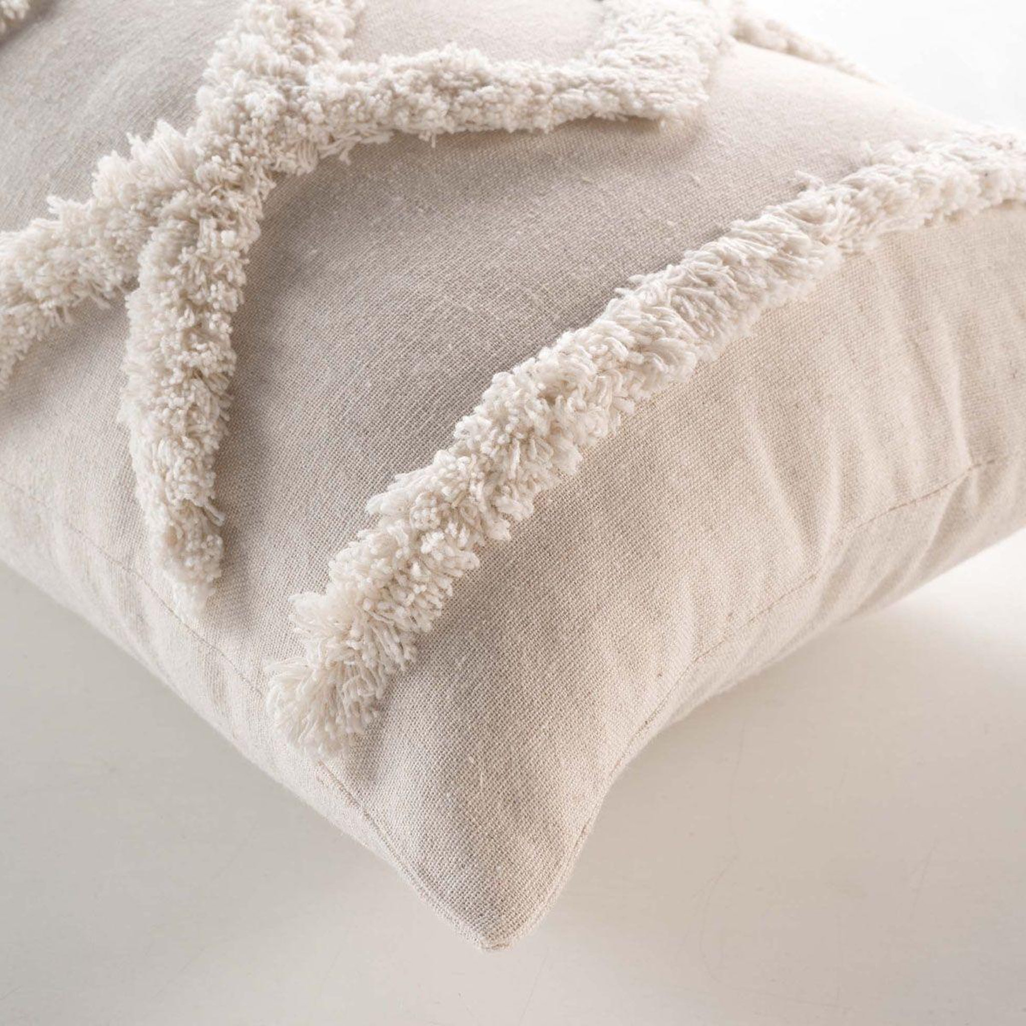 Voir la diapositive 2 : Douceur d'Intérieur Coussin déco  safira  30x50cm naturel