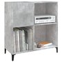 Voir la diapositive 4 : VIDAXL Armoire a disques gris beton 84,5x38x89 cm bois d'ingenierie