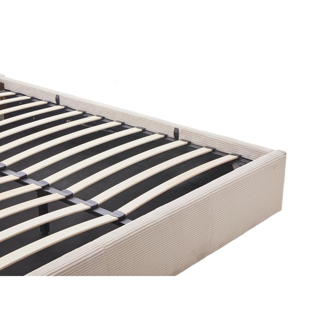 BEST MOBILIER Isa - lit coffre - 160x200 cm - en velours côtelé