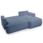 Voir la diapositive 2 : BEST MOBILIER Candela - canapé d'angle droit 4 places - convertible avec coffre - en tissu bouclette