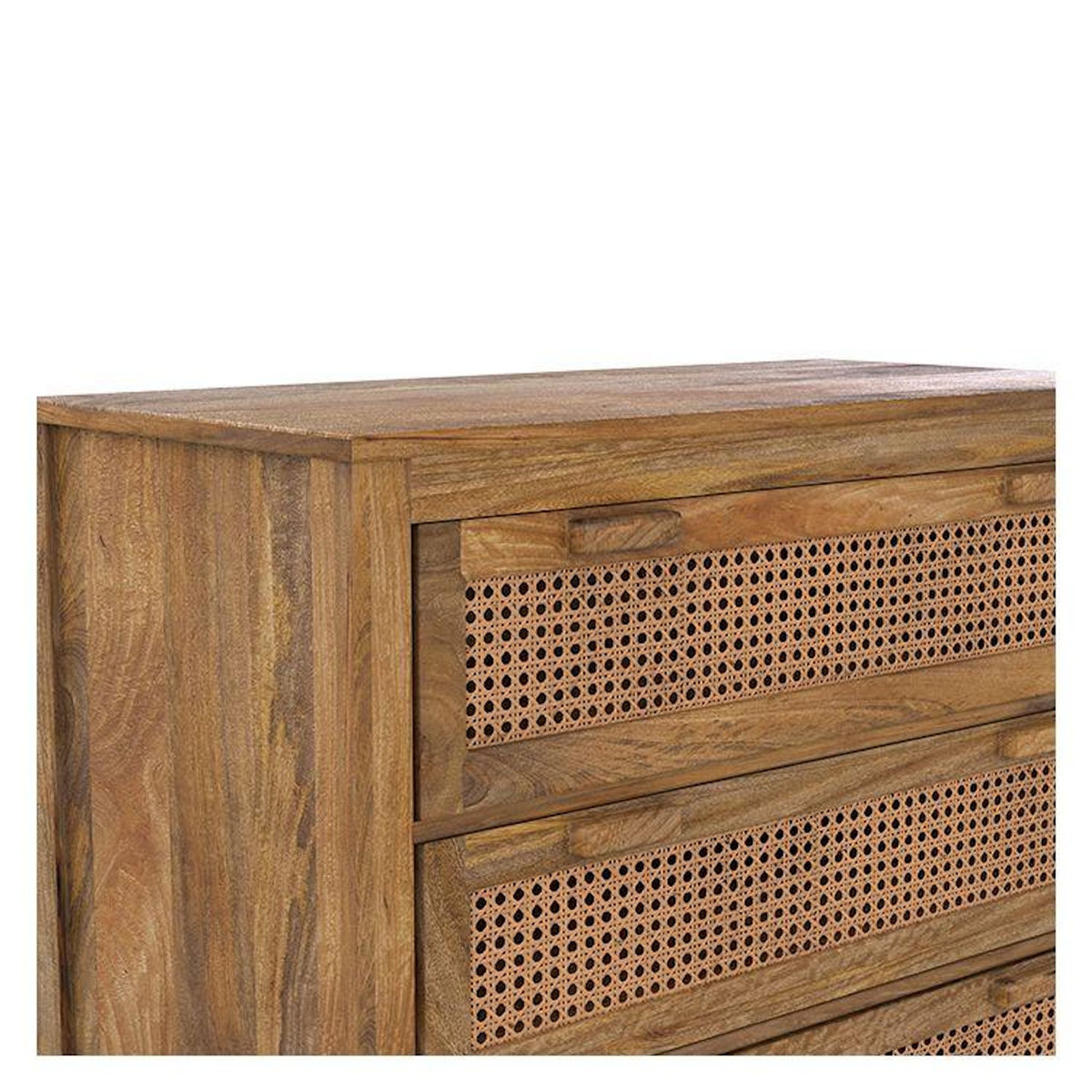 Rendez vous déco Commode en cannages et bois 3 tiroirs-Tiki