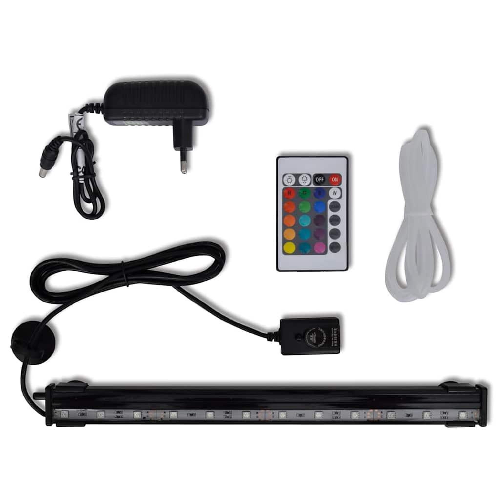 VIDAXL Lampe led rvb de bulles submersible d'aquarium 32 cm