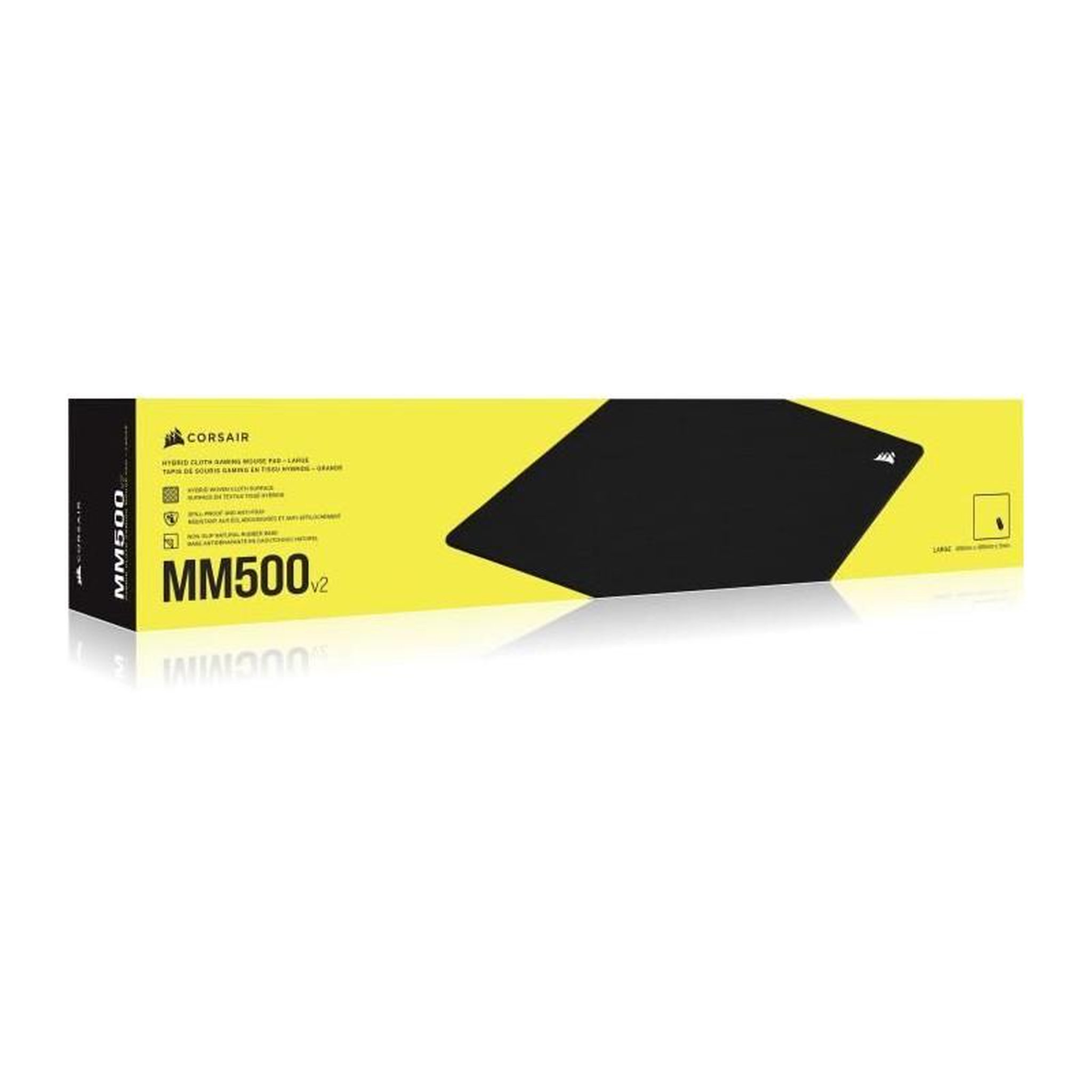 Voir la diapositive 2 : Corsair Tapis de souris gaming - CORSAIR - MM500 V2 - Tissu anti-effilochement - Large