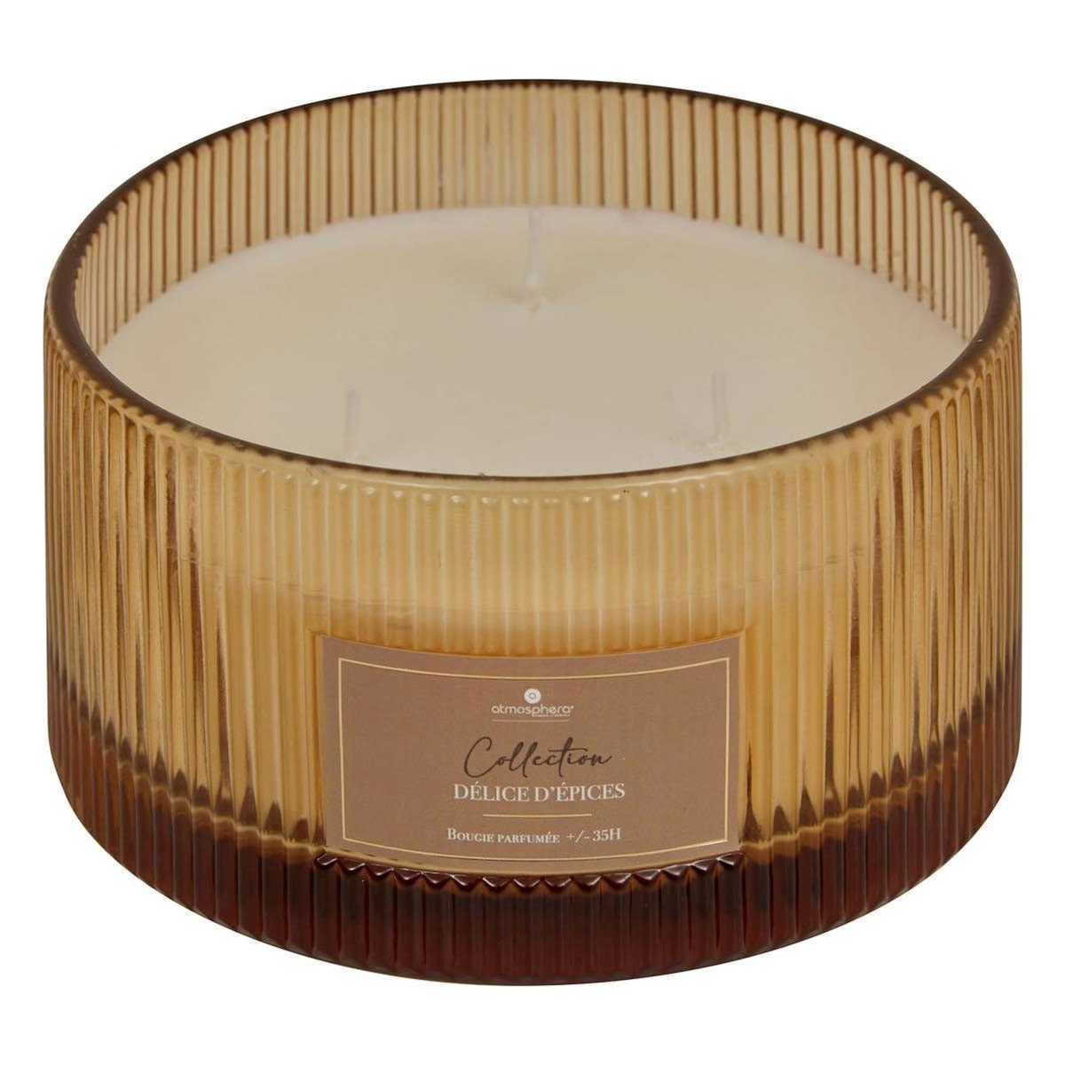 ATMOSPHERA Bougie Parfumée en Verre  Albie  635g Délice d'Épices