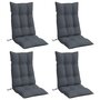 Voir la diapositive 3 : VIDAXL Coussins de chaise a dossier haut lot de 4 anthracite