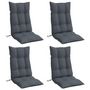 Voir la diapositive 3 : VIDAXL Coussins de chaise a dossier haut lot de 4 anthracite