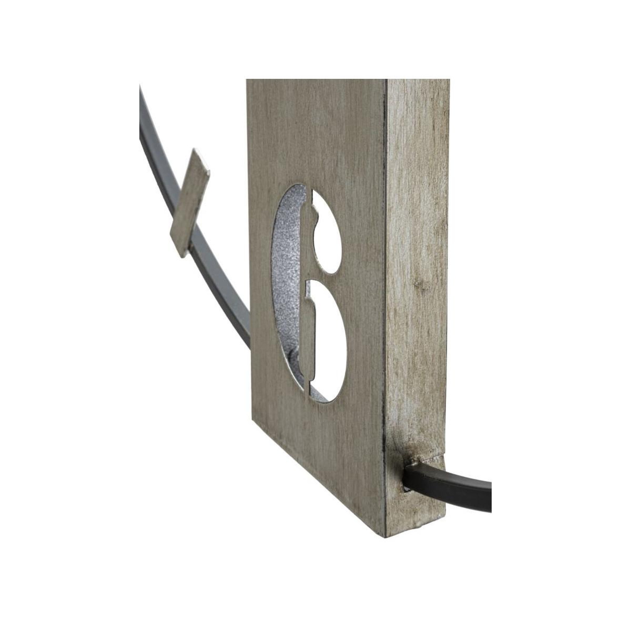 Voir la diapositive 2 : Paris Prix Horloge Murale en Métal  Silvery  61cm Argent