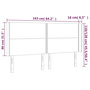 Voir la diapositive 6 : VIDAXL Tete de lit a LED Gris 163x16x118/128 cm Similicuir