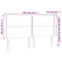 Voir la diapositive 6 : VIDAXL Tete de lit a LED Gris 163x16x118/128 cm Similicuir