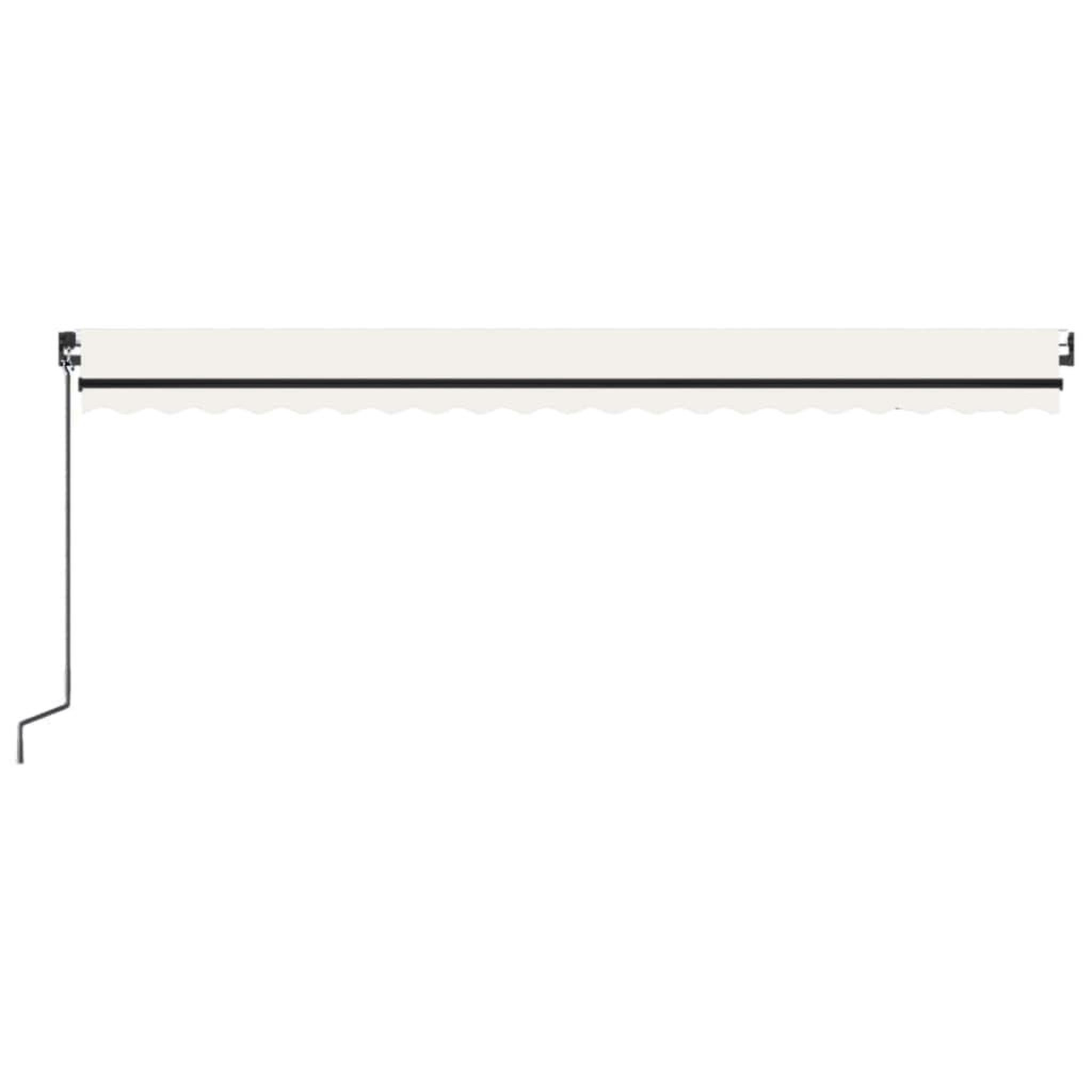 Voir la diapositive 4 : VIDAXL Auvent manuel retractable avec LED 500x300 cm Creme