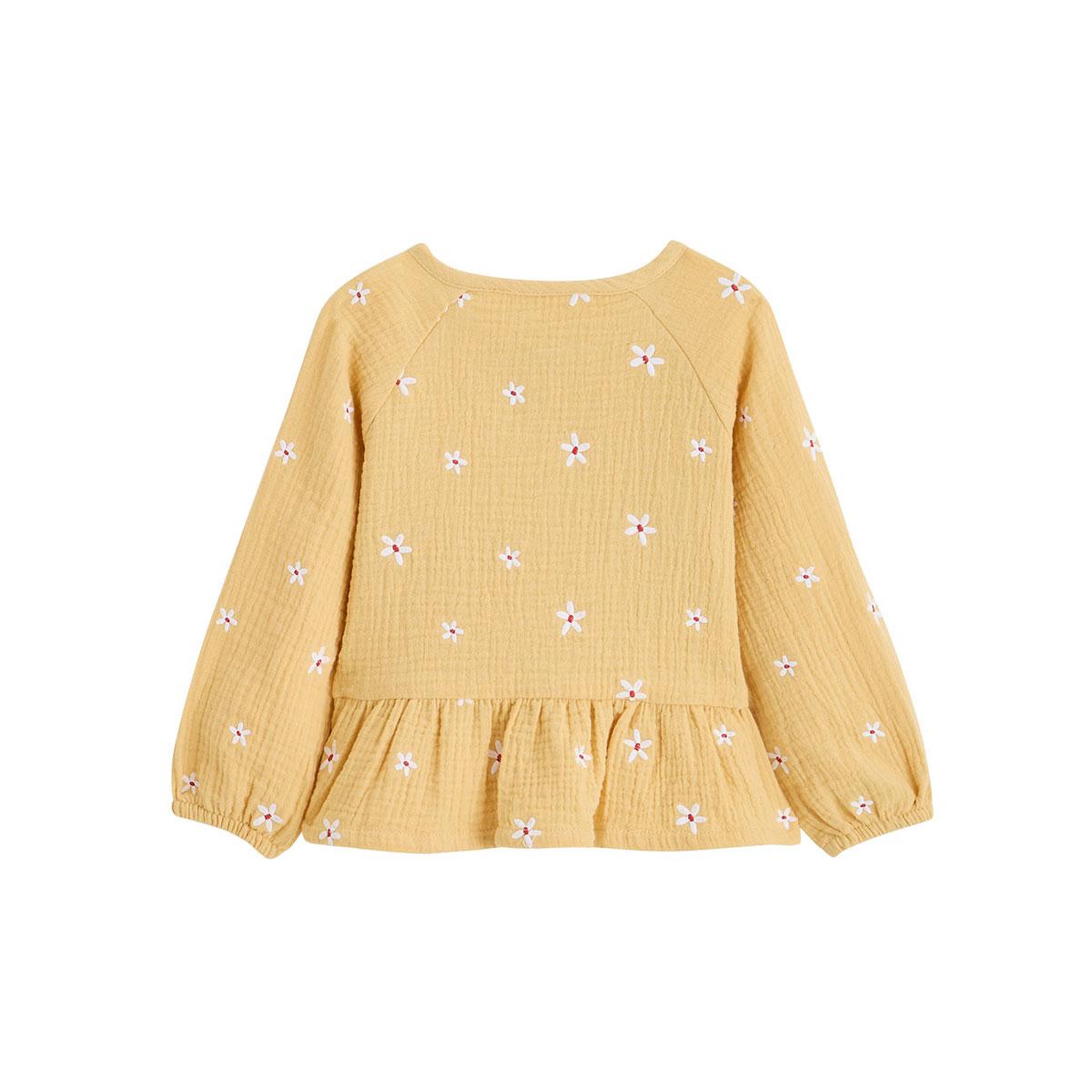 Voir la diapositive 2 : PETIT BEGUIN Blouse enfant en gaze de coton camila