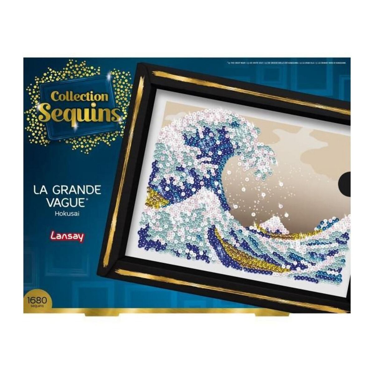 LANSAY Kit loisir créatif - LANSAY - Collection Sequins - La Grande Vague - Hokusai - Des 14 ans