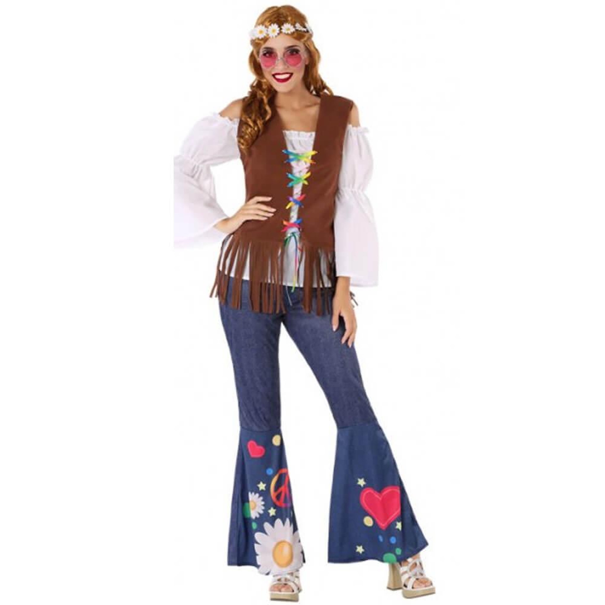 ATOSA Déguisement Hippie - Femme - Taille M/L - M/L