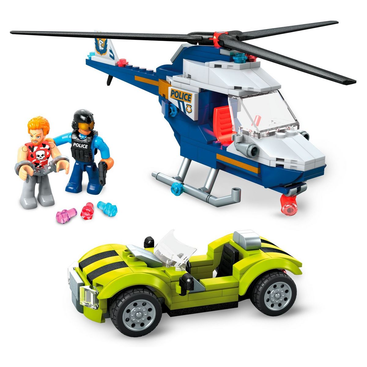 MEGA CONSTRUX Pack 252 briques de construction Mega Construx - Poursuite de Police 