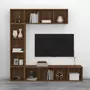 VIDAXL Ensemble bibliotheque/meuble TV 3 pcs Chene marron 180x30x180cm