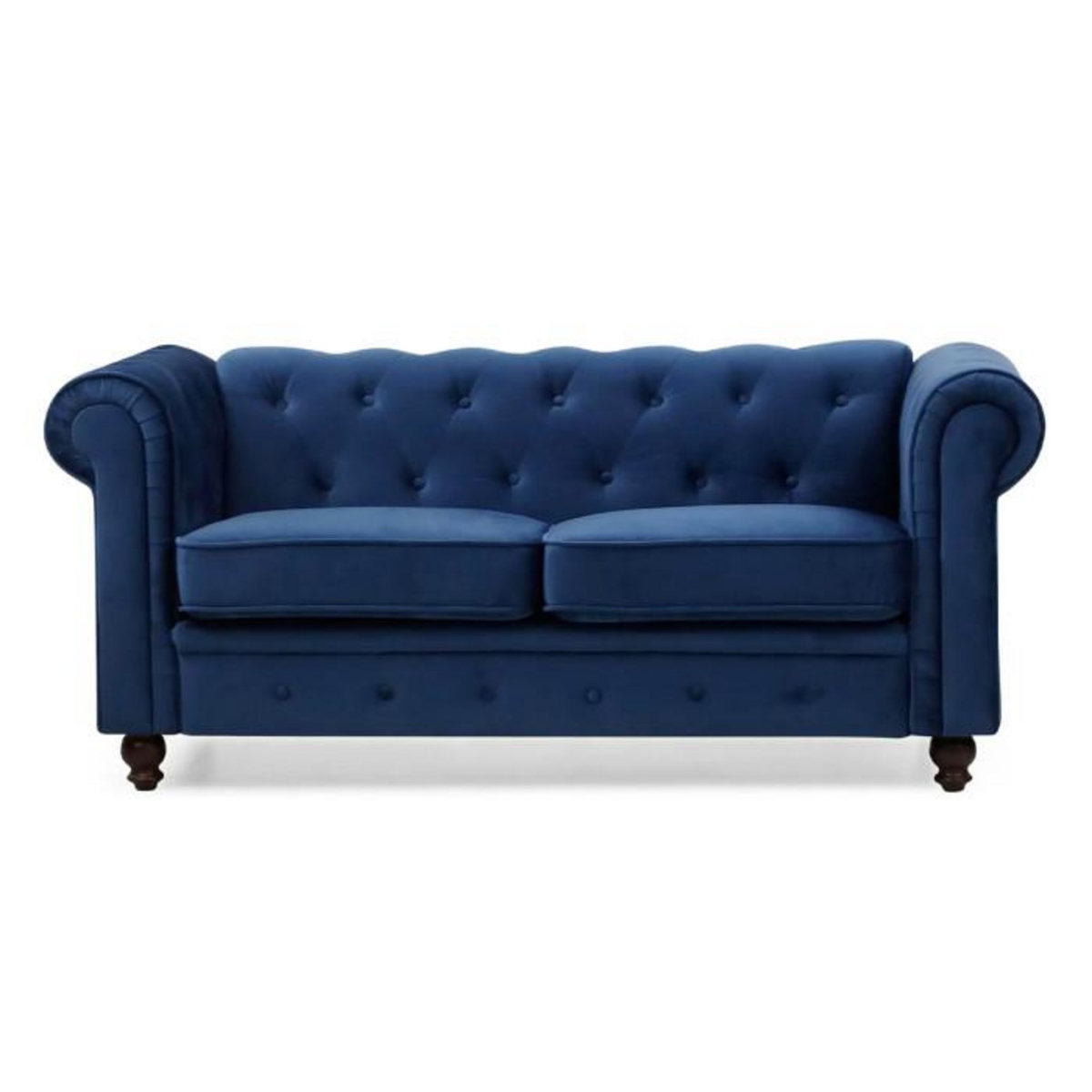 Paris Prix Canapé 2 Places Velours  Chesterfield  158cm Bleu