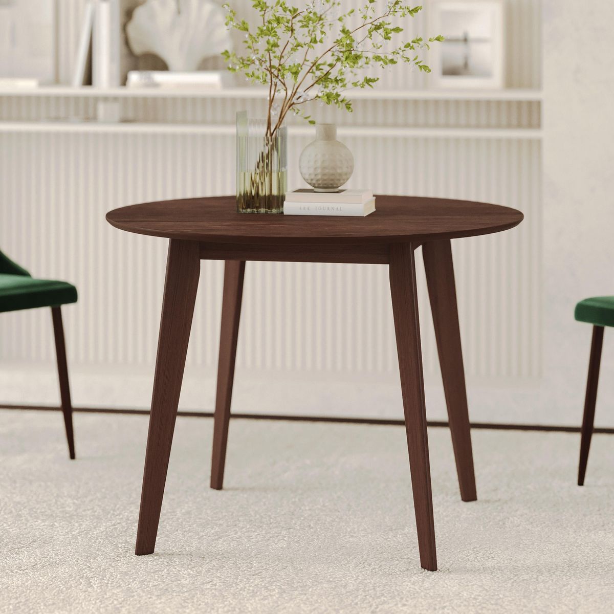 Rendez vous déco Table ronde 4 personnes en bois clair D100 cm - Réno