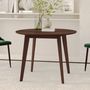 Voir la diapositive 2 : Rendez vous déco Table ronde 4 personnes en bois clair D100 cm - Réno