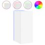 Voir la diapositive 2 : VIDAXL Meuble TV mural avec lumieres LED blanc 30,5x35x70 cm