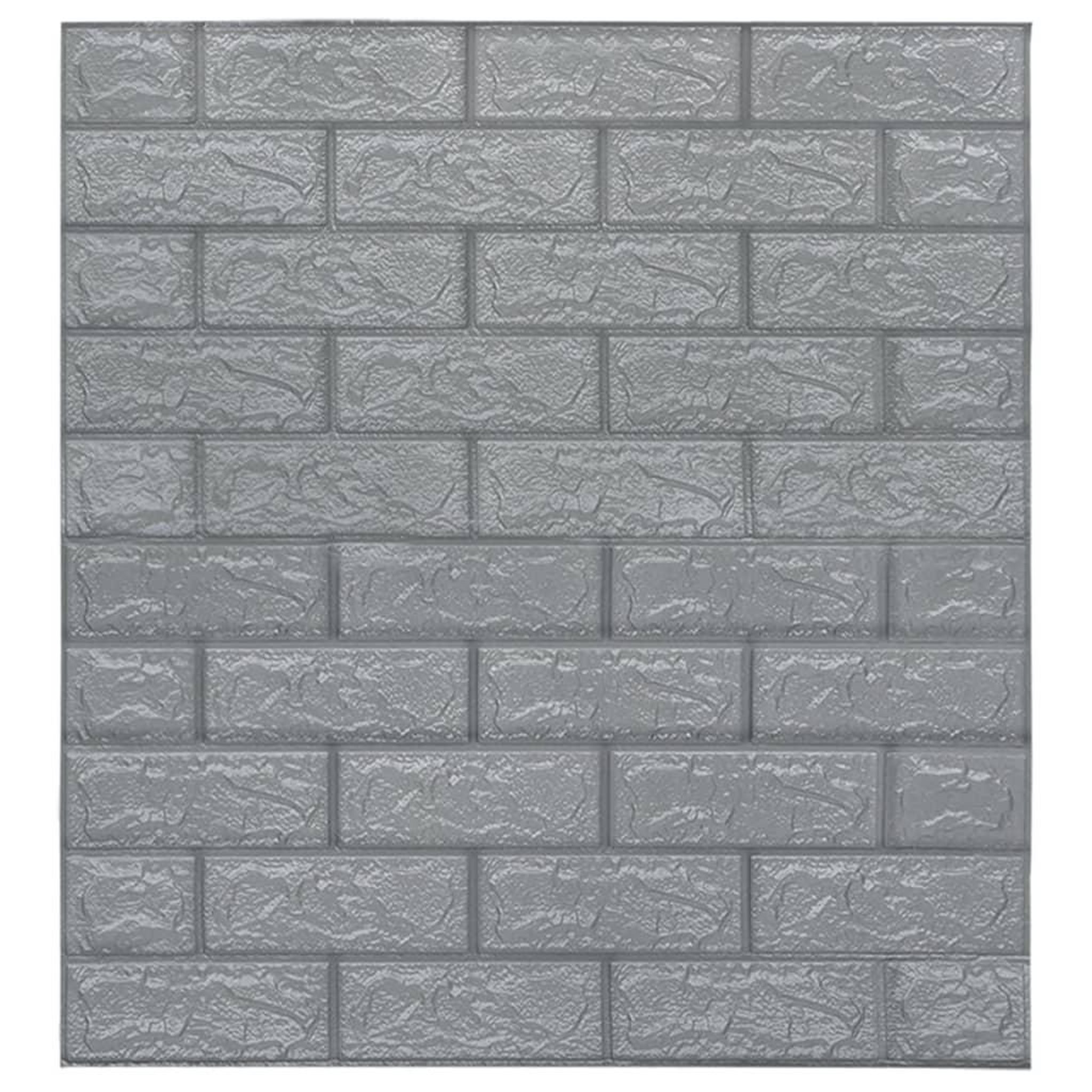 Voir la diapositive 3 : VIDAXL Papier peint 3D autoadhesif Briques 10 pcs Anthracite