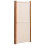 Voir la diapositive 5 : VIDAXL Cloison de separation 4 panneaux Blanc creme 280x180 cm