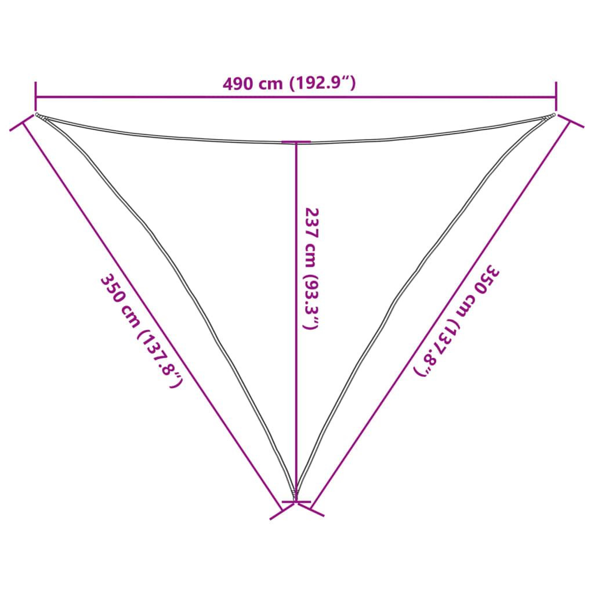 Voir la diapositive 6 : VIDAXL Voile d'ombrage 160 g/m^2 Marron 3,5x3,5x4,9 m PEHD