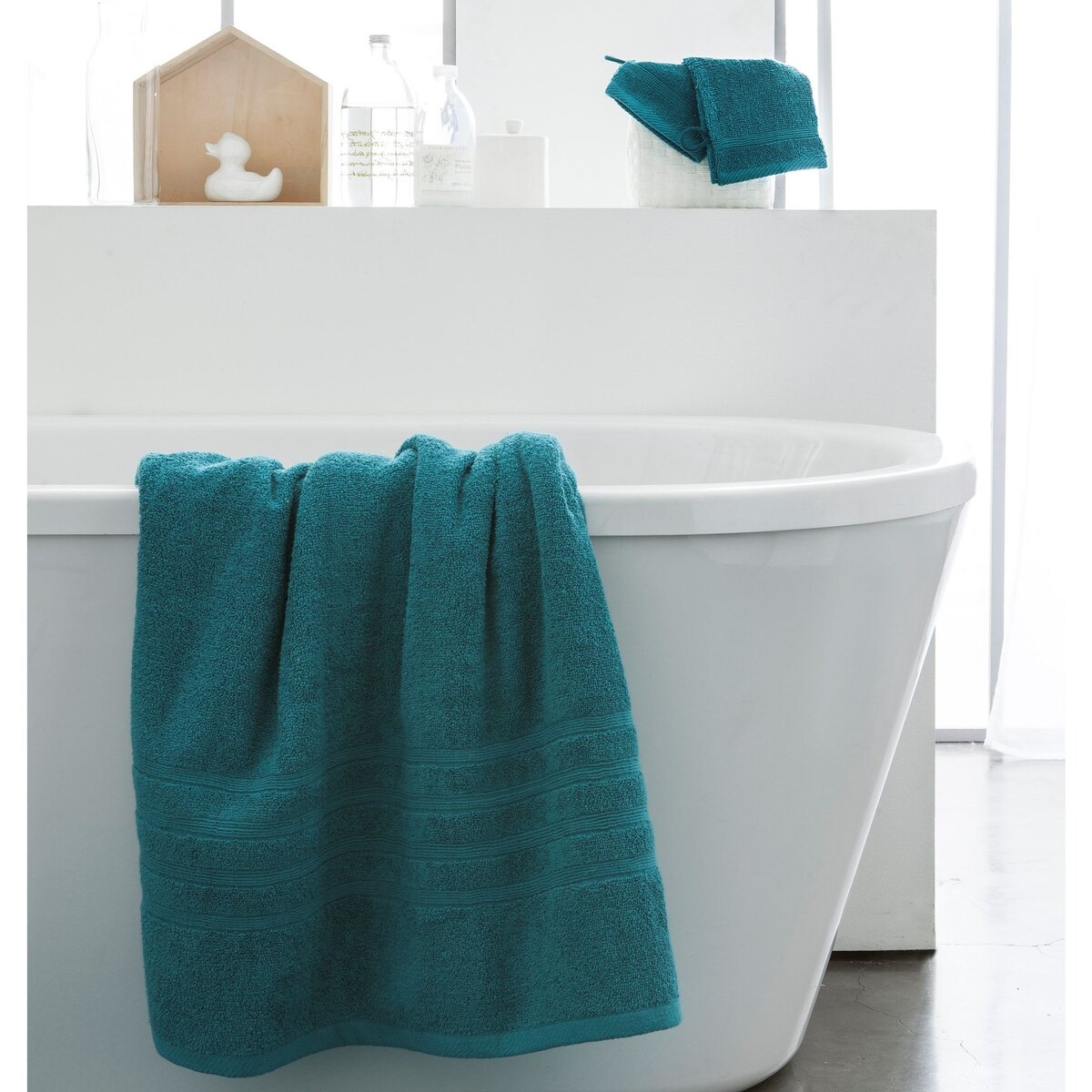 TODAY Lot 2 serviettes + 2 gants de toilette 500 g/m² JUS de MER DU SUD