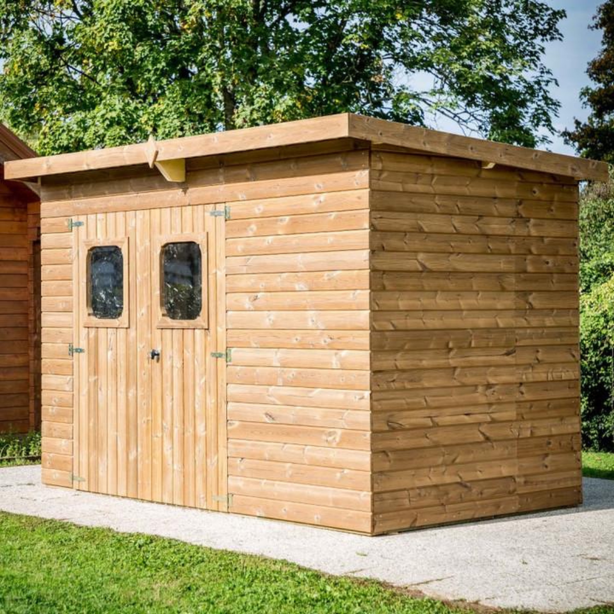 Voir la diapositive 2 : Hisense Abri de jardin 6.45m² brun doré - the2818.02t