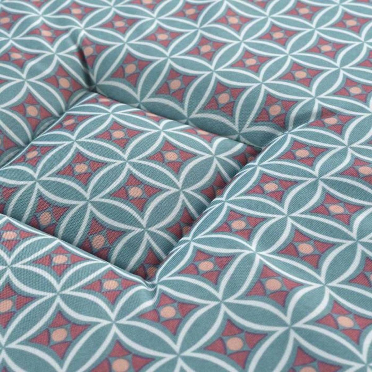 Paris Prix Galette de Chaise Imprimée  Havana  36x36cm Menthe