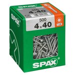 CENTRALE BRICO Lot de 500 vis acier tête fraisée torx SPAX, Diam.4 mm x L.40 mm