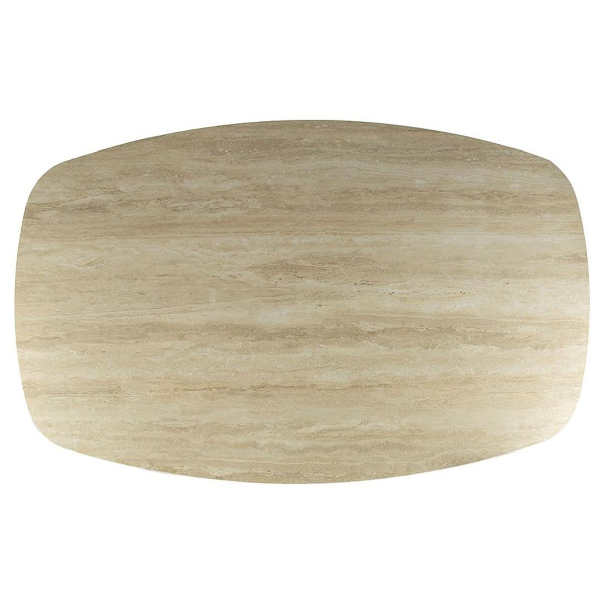 LISA DESIGN Ruben - table à manger - plateau en céramique 3d effet travertin - pieds en acier - 6 à 8 personnes