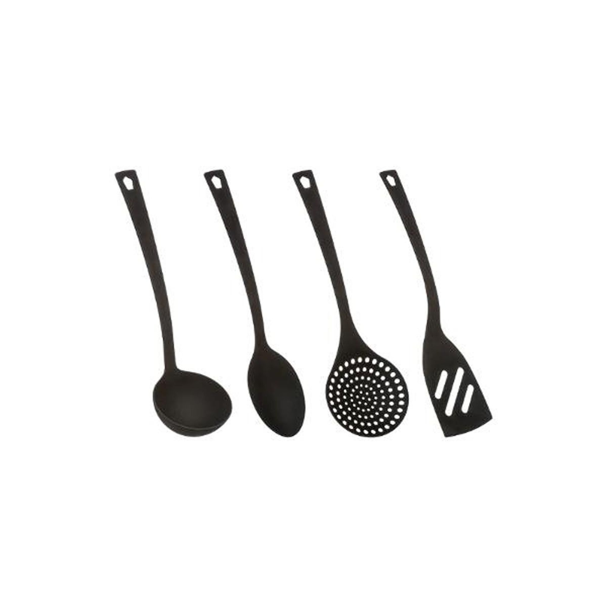 B BASIC & CO Lot de 4 Ustensiles de Cuisine  Nylon  31cm Noir