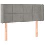 Voir la diapositive 2 : VIDAXL Tete de lit avec oreilles Gris clair 83x16x78/88 cm Velours
