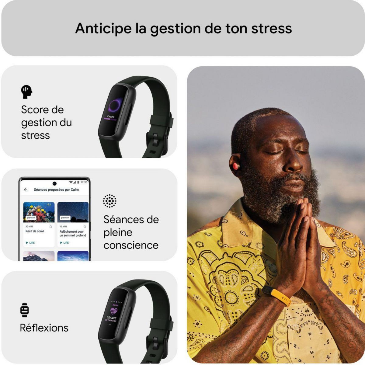Fitbit Bracelet connecté Inspire 3 Noir