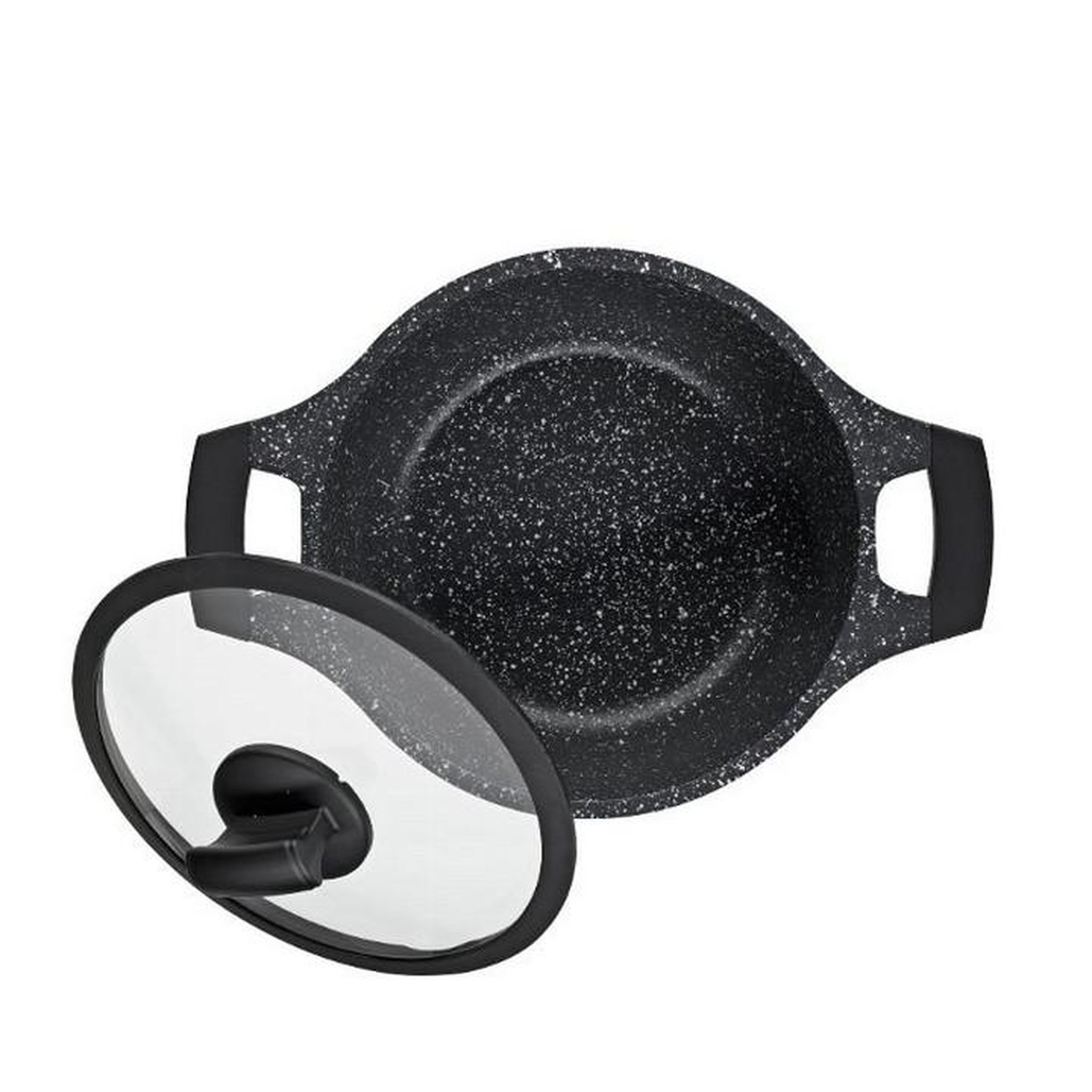 Voir la diapositive 2 : Kela line Faitout fonte d'aluminium 24cm + couvercle verre - 12219