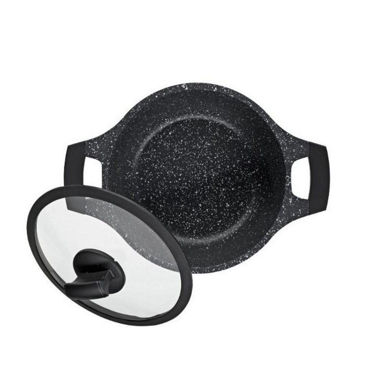 Kela line Faitout fonte d'aluminium 24cm + couvercle verre - 12219