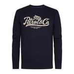 Petrol Industries Sweat Noir/Ecru Homme Petrol Industries Neck. Coloris disponibles : Noir