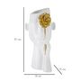 Voir la diapositive 6 : Paris Prix Vase Déco Visage en Résine  Fiore  27cm Blanc
