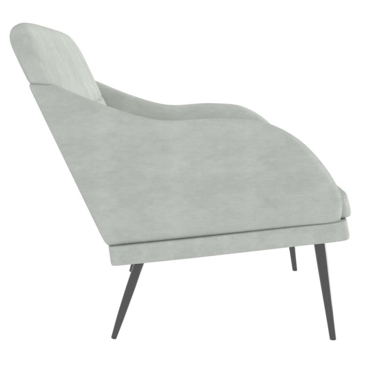 VIDAXL Banc Gris clair 110x76x80 cm Velours