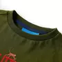 VIDAXL T-shirt enfants a manches longues kaki fonce 140