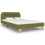VIDAXL Cadre de lit avec LED Vert Tissu 120 x 200 cm